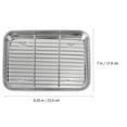 thumbnail image 4 of HLONK Oven Roasting Pan Cookie Drying Racks Aluminum Tray Stainless Steel Pot 2 Pieces, 4 of 6