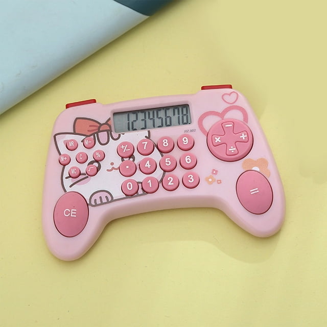 Calculatrice de Style Jeu avec Forme Personnalisée pour Étudiants et Examens, Calculatrice Numérique Portable avec Écran LCD, Amusante pour les Tâches Mathématiques