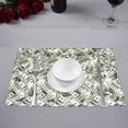 thumbnail image 2 of MKHERT Funny Flying Banknotes of Dollars Currency Money Placemats Table Mats for Dining Room Kitchen Table Decoration 12x18 inch,Set of 6, 2 of 4