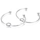 thumbnail image 1 of 1 Brazalete abierto con cuentas redondas en los extremos, acero inoxidable, nudo de amor, brazalete para hacer pulseras abiertas, brazalete semiabierto para mujer, joyería DIY, 1 of 4