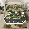 thumbnail image 2 of Castle Fairy 3pcs Twin Sheet Sets,Transportation Theme Twin Fitted Sheet,Abstract Camouflage Breathable Flat Sheet,Microfiber Boys Bedroom Decor, 2 of 5
