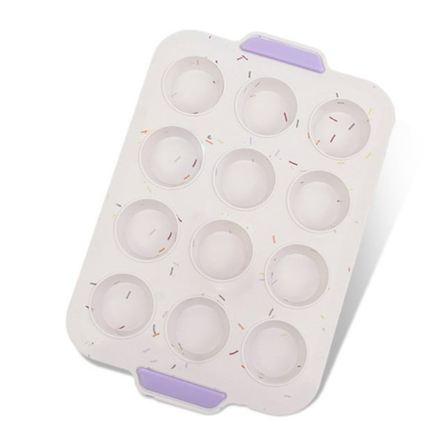 Silicone Cake Mold 12-cavity Kitchen Baking Pan Non-stick Chocolate Pancake Bakeware Tool