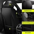 thumbnail image 4 of AOMSAZTO Fit 2014-2024 Nissan Rogue Faux Leather Car Seat Cover 5-seat Full Set,Compatible Airbag Fit For Split Back Seat Headrest, 4 of 5