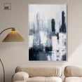 thumbnail image 3 of Grey Matter Canvas Blue Abstract Art by Art Remedy, White Frame, 36" x 54", 3 of 7