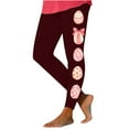 thumbnail image 2 of EQWLJWE Women's Easter Yoga Pants Workout Joggers Cute Easter Eggs Graphic Full Length High Waist Leggings Gifts for Your Family(Wine,M), 2 of 4