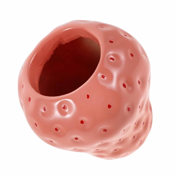 LOLIPPYY Strawberry Resin Vase, Decorative Centerpiece for Living Room and Home Decor