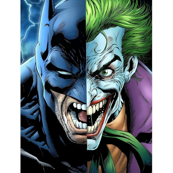 Joker Diamond Art Painting Kits for Adults and Beginners,5D DIY Cartoon Cross Stitch Kits,Full Drill Crafts for Kids Home Wall Decor Gift Diamond Dots 12" X 16"