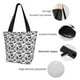 thumbnail image 4 of Balery Black White Halloween Bolsa de Hombro con Diseño, Bolsa Grande y Duradera, Bolsa Versátil para Compras, 4 of 6