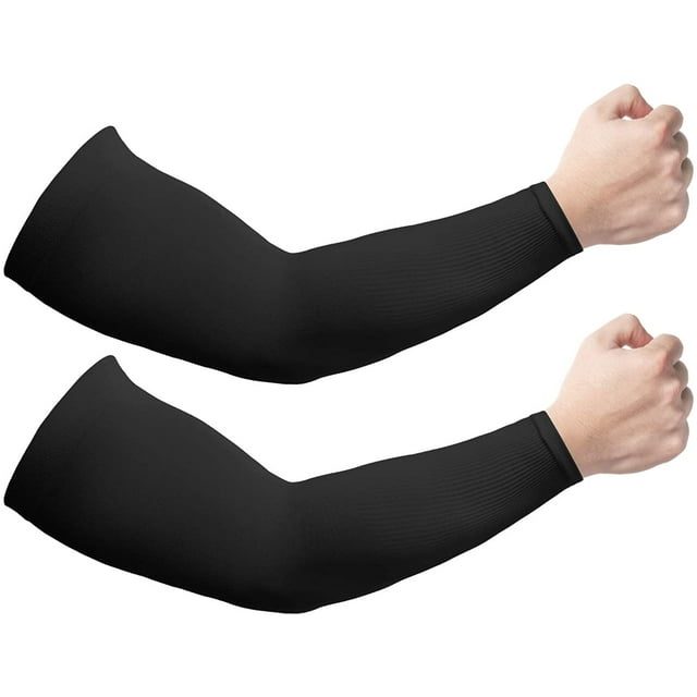 2 pares de mangas de brazo de refrigeración con protección solar UV para hombres y mujeres, cubierta de brazo UPF 50