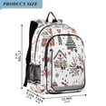 thumbnail image 2 of FORMRS Unisex School Backpack 17" Student Travel Bag with Laptop Compartment, White Nordic Christmas House, 2 of 7