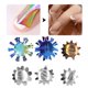 thumbnail image 1 of Recortador De Bordes Para Decoración De Uñas, Herramienta De Plantilla De Uñas A Prueba De Herrumbre De 6 Piezas, Para Manicuristas DIY Nail Art De Acero Inoxidable, 1 of 7