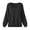 Black, variant on Tqcoqu Women's V‑Neck Knit Sweater, Solid Color Drop Shoulder Long Sleeve Loose Pullover Top, Fall 2026 Going Out Casual Blouse