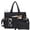 Black, variant on Nylon Tote Bag for Women, 15.6" Laptop Teacher Work College Travel | Lightweight, 14 pockets, roomy, 40oz bottle holder, washable, crossbody, shoulder, handbag, zipper closure, gym,Bible