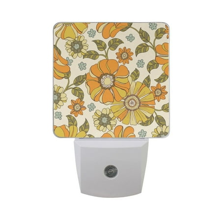 

Sunflowers Night Light LED Dusk to Dawn Auto Sensor Night Lamp Plug-in Nightlight for Bedroom Hallway Kitchen 2 PCs