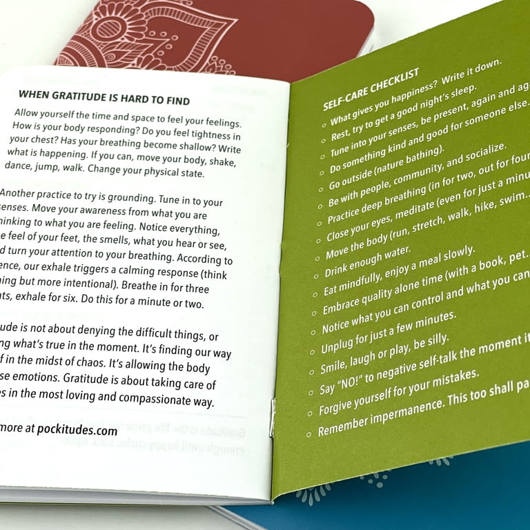 Pocket-Sized Gratitude Journals 3-Pack - 3.5x5.5 Inch, 36 Pages Each With Prompts & Self-Care Checklist 4 thumbnail image