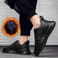 thumbnail image 2 of Xfvqtps Mens Sneakers Lace Up Lightweight Breathable Outdoor Running Walking PU Shoes Fashion Sports Shoes Casual Sneakers Cotton Shoes Black, 2 of 7
