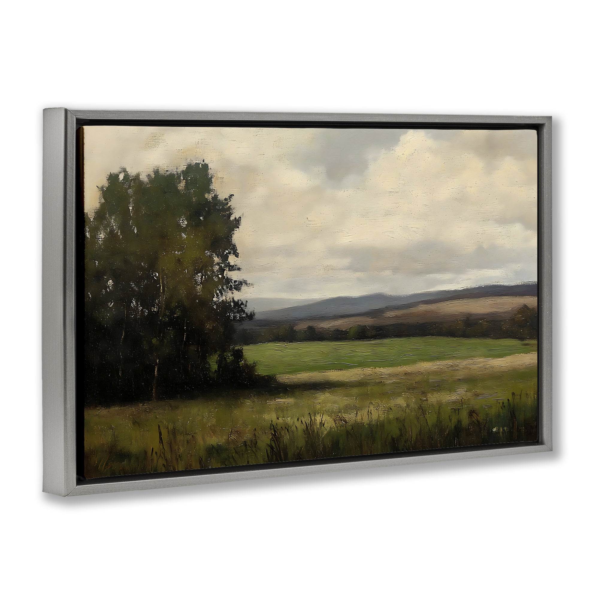 Stupell Industries Hills In The Distance Gray Framed Floater Canvas Wall Art, design by Creative Studio