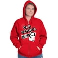 thumbnail image 4 of Old School Retro Video Gamer Nerd Zip Up Hoodie Men's Women's Brisco Brands X, 4 of 6