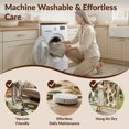 thumbnail image 5 of Design&I 8'x10' Washable Area Rug Snag-Free Record Vintage Vinyl Turntable Spinning Disc Cream Tone Music for Dining Room, Large Office, Lounge, 5 of 7