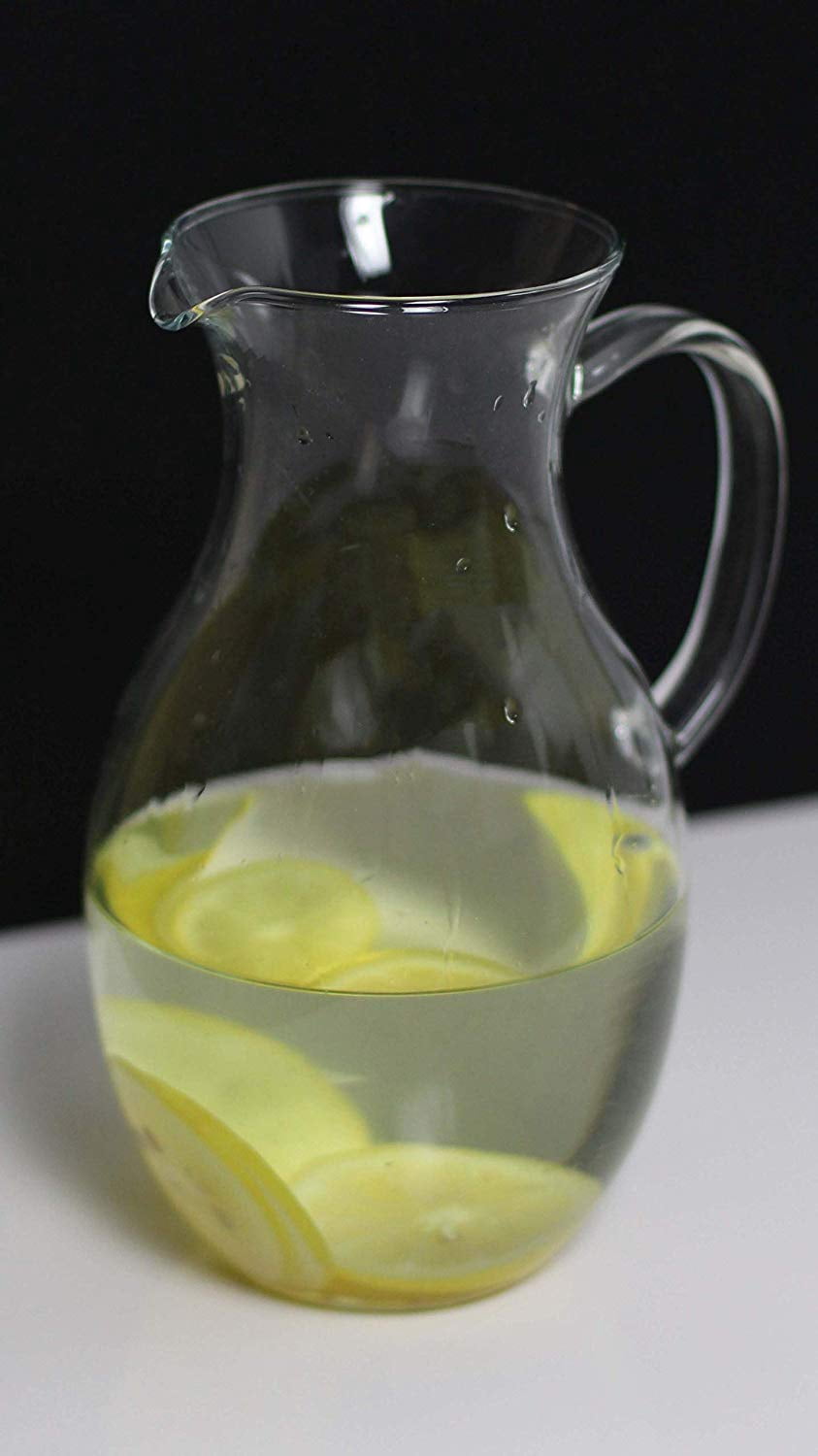 Simax Glassware Clear Glass Pitcher | For Cold Beverages, Dishwasher Safe, Cylinder Design, One Quart Capacity