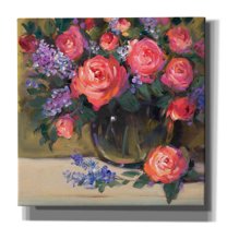 Epic Graffiti 'Floral Still Life I' by Tim O'Toole, Canvas Wall Art, 26"x26"