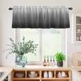 thumbnail image 5 of 3 Piece Kitchen Curtains and Valances Set Grey Ombre Cafe Curtains 36 Inch Length Contemporary Gradient Abstract Art Valance & Tier Curtain for Living Room Bedroom Small Window 54"x18"+27"x36"*2, 5 of 6