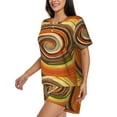 thumbnail image 5 of Sigee Colorful Swirl for Sleepwear Casual Pjs with Pockets Women's Pajamas Sets Shorts 2 Piece Short Sleeve Lounge Sets Small, 5 of 9