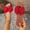 Red, variant on Women's Textured Bow Flat Sandals Padded Footbed Slide Slippers for Summer Vacation Outfits Khaki 8.5