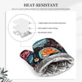 thumbnail image 5 of XMXY Oven Mitts and Pot Holders 2 Pcs Sets, Skull of Death Heat Resistant Silicone Cooking Gloves for Grill Baking BBQ Kitchen Decor, 5 of 9