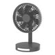 thumbnail image 2 of Ventilador de escritorio, ventilador de mesa, ángulo ajustable, portátil, luz nocturna, mini ventilador silencioso, refrigeración Gris oscuro, 2 of 9