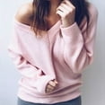 thumbnail image 4 of Koszal Winter Chic Lady Solid Color V Neck Long Sleeve Causal Pullover Knitted Blouse, 4 of 7