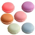 thumbnail image 1 of Trayknick 6 Pcs Random Color Cute Macaroon Jewelry Earphone Pill Storage Organize Box Case, 1 of 13