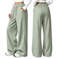 thumbnail image 6 of VV AVEORS Barrel Sweatpants Women Wide Leg Fleece Pants Baggy Sweat Pants High Waist Lounge Pants Active Joggers Workout Gym Mint Green S, 6 of 9