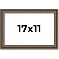 17x11 Ornate Brown Real Wood Picture Frame Width 1.5 Inches | Interior Frame Depth 0.5 Inches |