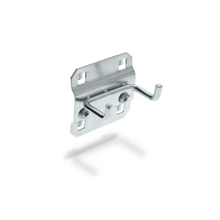 

Triton Products® LocHook 1 Double Rod 90-Degree Bend 3/16 D Zinc Plated Steel Pegboard Hook for LocBoard 5pk