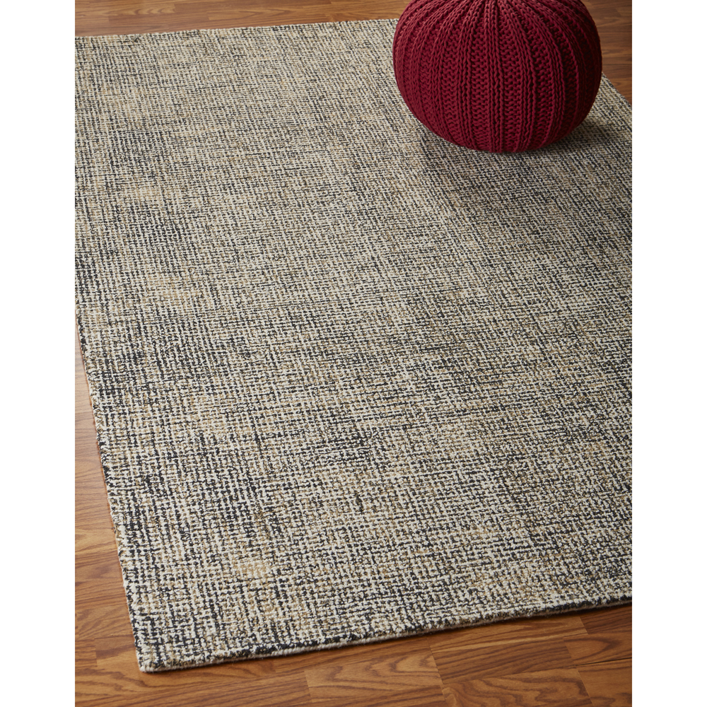 LR Home Gingham Checks 9 Ft. x 12 Ft. Gray Wool Hand Hooked Geometric Area Rug