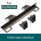 thumbnail image 2 of purple Para A6l A4 A6 Isofix Set soporte seguridad infantil para interfaz de asiento conector de cierre, 2 of 5