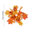thumbnail image 3 of Fall Door Hanger Decor - Plastic Pumpkin Maple Leaf Wall Hanging | Thanksgiving & Halloween Decoration | All-Weather Orange Wreath for Porch Doors, Fireplace Home Wall Décor(Yellow), 3 of 6