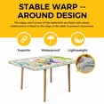 thumbnail image 4 of Easter Table Cloths for 4 Foot Rectangle Tables, Colorful Eggs Bunny Floral Vines Green Plaid Patio Waterproof Elastic Fitted Tablecloths, Washable Rectangular Table Cover for Camping, 4 of 8