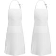thumbnail image 1 of 2 Packs Kitchen Apron with 2 Adjustable Pockets Home Cooking Aprons for Women Men Chef (Wh, 1 of 5
