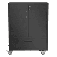 thumbnail image 3 of Hassch Rolling Tool Cabinet, Heavy-Duty Metal Cabinet with Storage Drawer and Locking Doors for Garage, Workshop, Warehouse, Black, 3 of 8