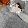 thumbnail image 4 of Feelyou Western Damask Bedding Comforter Set 7pcs, Sliver Life Tree Queen Bedding Sets, 4 of 8