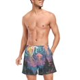 thumbnail image 3 of FORMRS Mens Swim Trunks Mesh Liner Quick Dry Casual Beach Board Shorts with Pockets, Sizes S-2XL, Psychedelic Jellyfish, 3 of 9