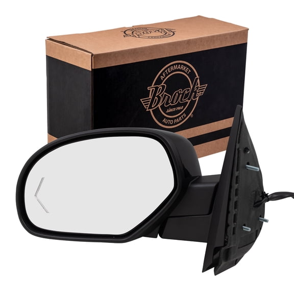 Brock Power Mirror for 2009-2013 Silverado 1500 Turn Signal Indicator Puddle Lamp Memory Heated