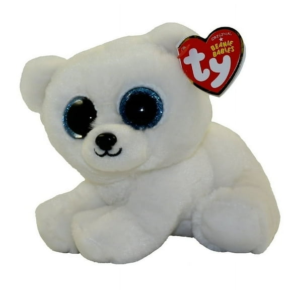 TY Beanie Baby - ARI the Polar Bear (Glittery Eyes) (6 inch) Plush