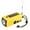 Jaune, variante sur Manivelle de Chargement Solaire Portable pour l'Extérieur, USB Rechargeable avec Lampe de Poche SOS AMFM, Téléphone Cellulaire Jaune
