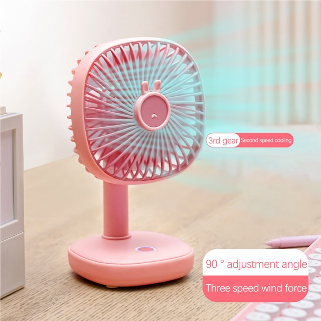 Fiudx Liquidación de ahorros de otoño Ventilador de luz de noche de verano Ventilador pequeño Ventilador eléctrico de escritorio USB Ventilador de escritorio de oficina Energía eólica Carga silencios