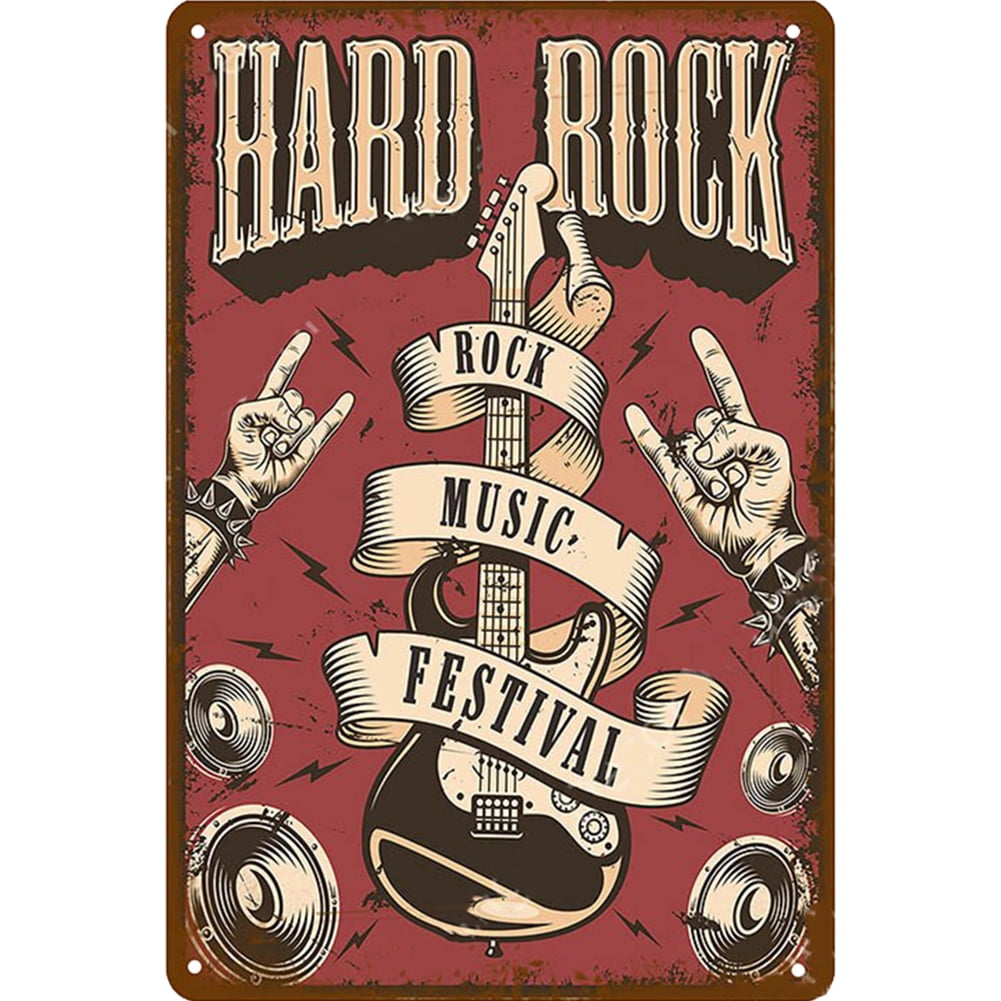 Listen Music Vintage Metal Tin Signs Bar Pub Wall Decor Retro Art Poster Plaque