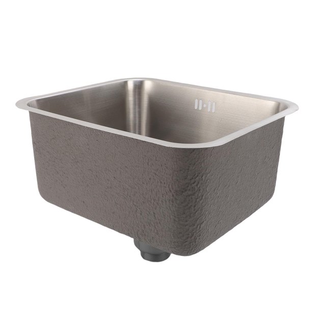 Fregadero De Barra, Fregadero De Cocina Bajo Montaje Con Orificio Antidesbordamiento, Esquina Redonda, Espacioso Para Baños