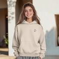 thumbnail image 4 of Dalix Heartly Ghost Embroidery Relaxed Hoodie Soft Fleece Sweatshirt Fit Lounge Womens in Beige 2XL XX-Large, 4 of 5